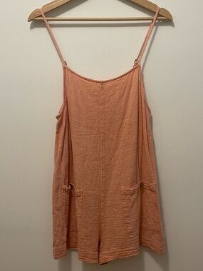 RIP CURL Peach Spaghetti Strap Romper